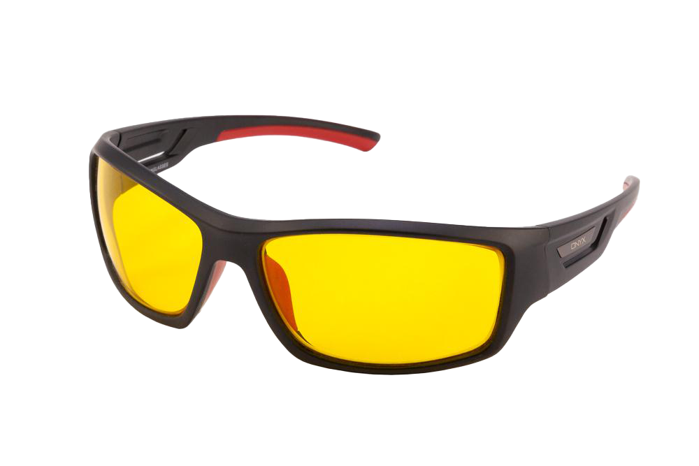 Onyx Light Sensitivity Glasses Angled View