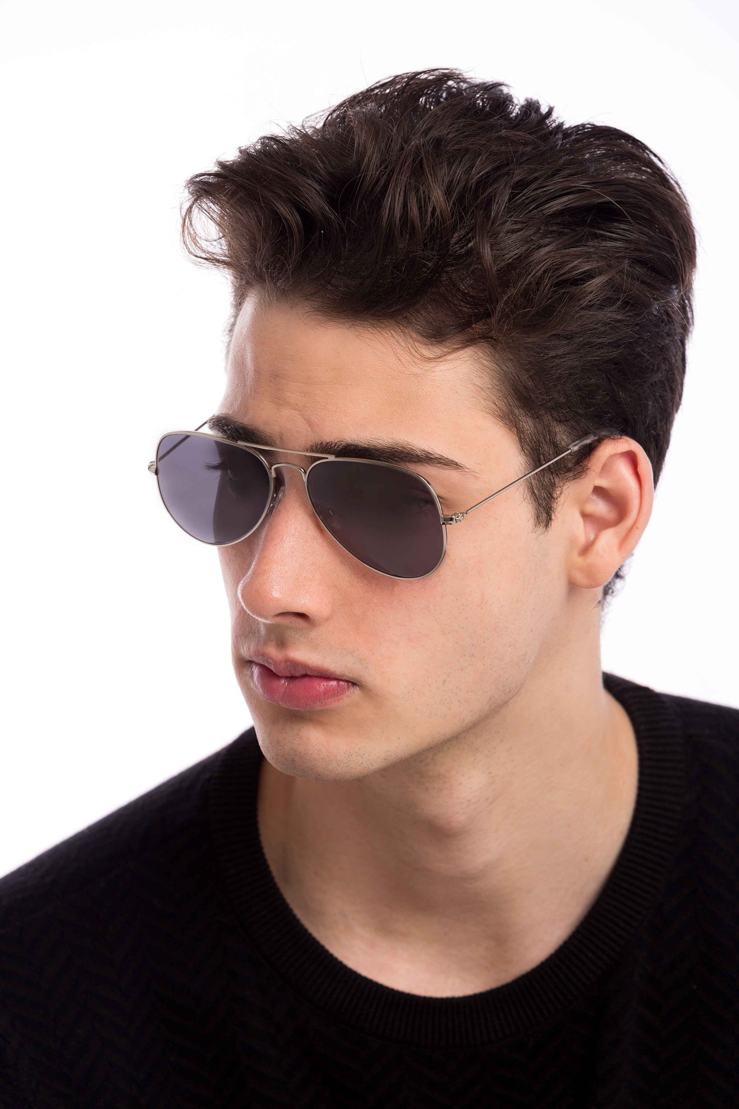 Man Wearing Maverick Sunglasses (Grey)