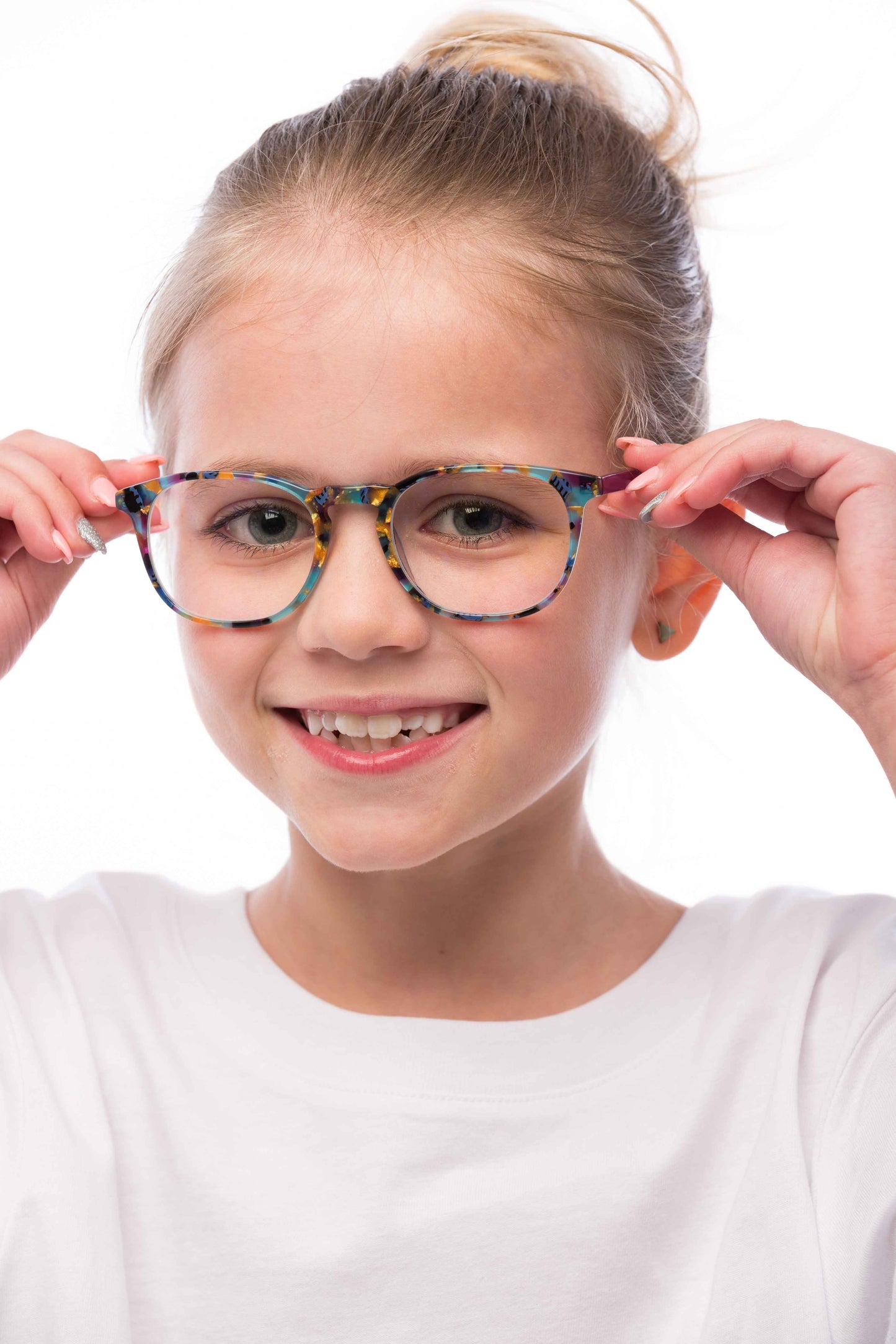 Girl Wearing Elsa Computer Glasses