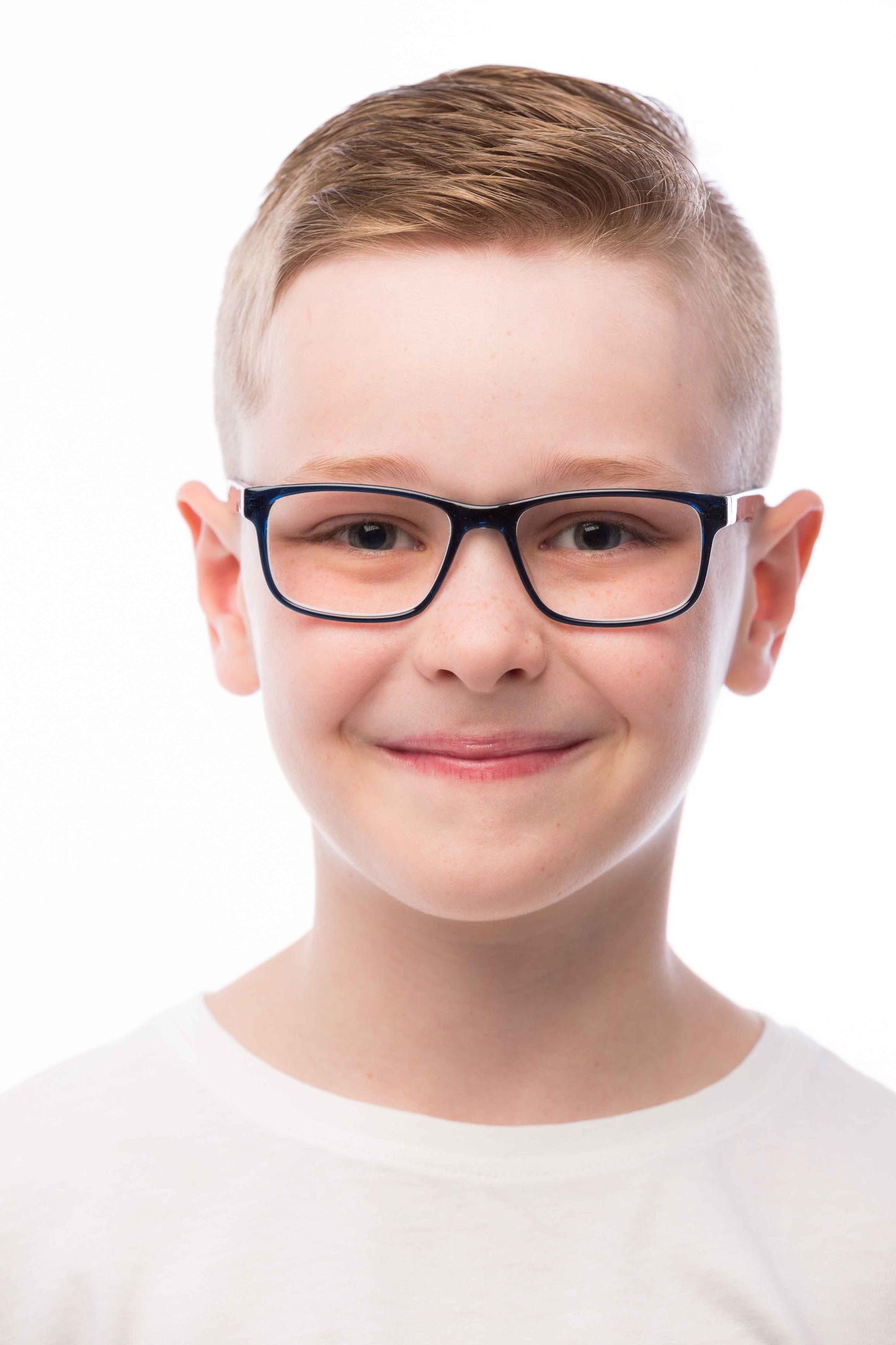 Smiling Boy Wearing Theo Computer Glasses