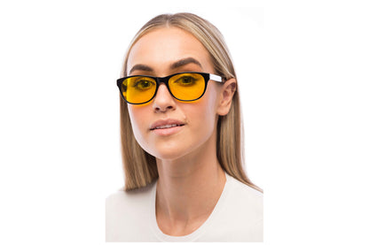 Woman Wearing Morris Light Sensitivity Glasses