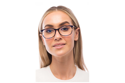 Woman Wearing Galaxy Computer Glasses Readers