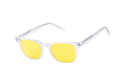 Crystal Light Sensitivity Glasses Angled View