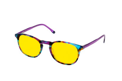 Elsa Light Sensitivity Glasses Angled View