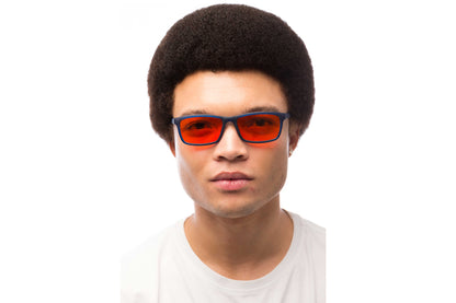 Man Wearing Hudson Blue Light Blocking Glasses Prescription