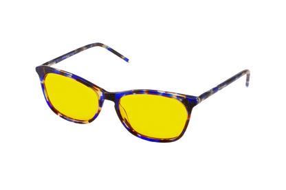 Galaxy Light Sensitivity Glasses Angled View