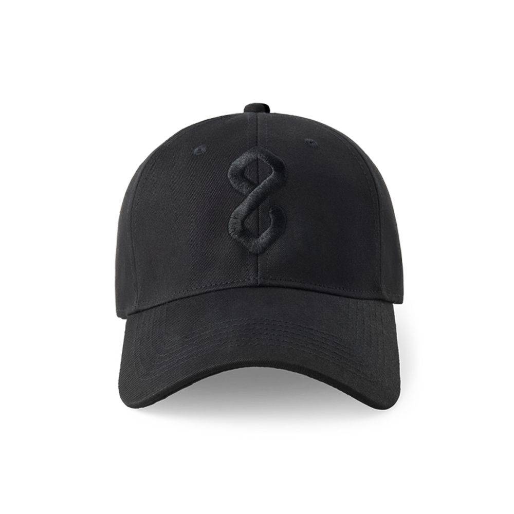 Black red light cap with logo