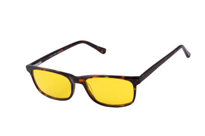 Tortoise Shell Light Sensitivity Glasses Prescription Angled View