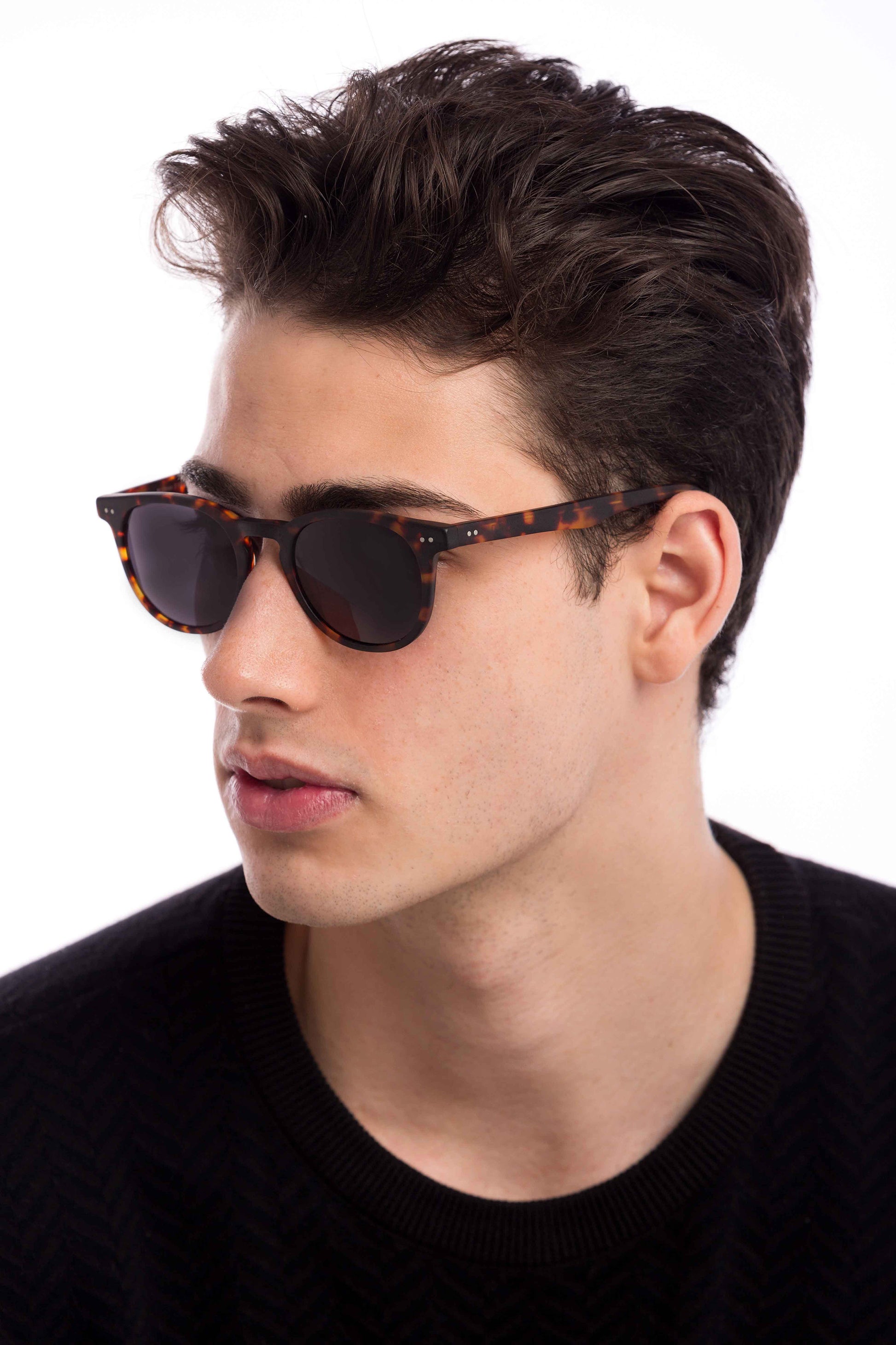 Man Wearing Clarke Sunglasses Readers (Grey)