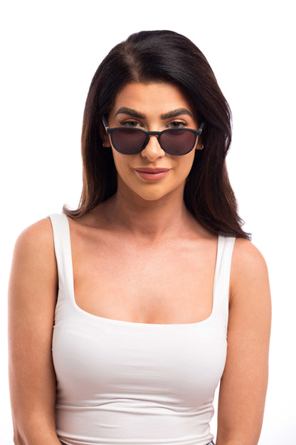 Woman Wearing Echo Sunglasses (Brown)