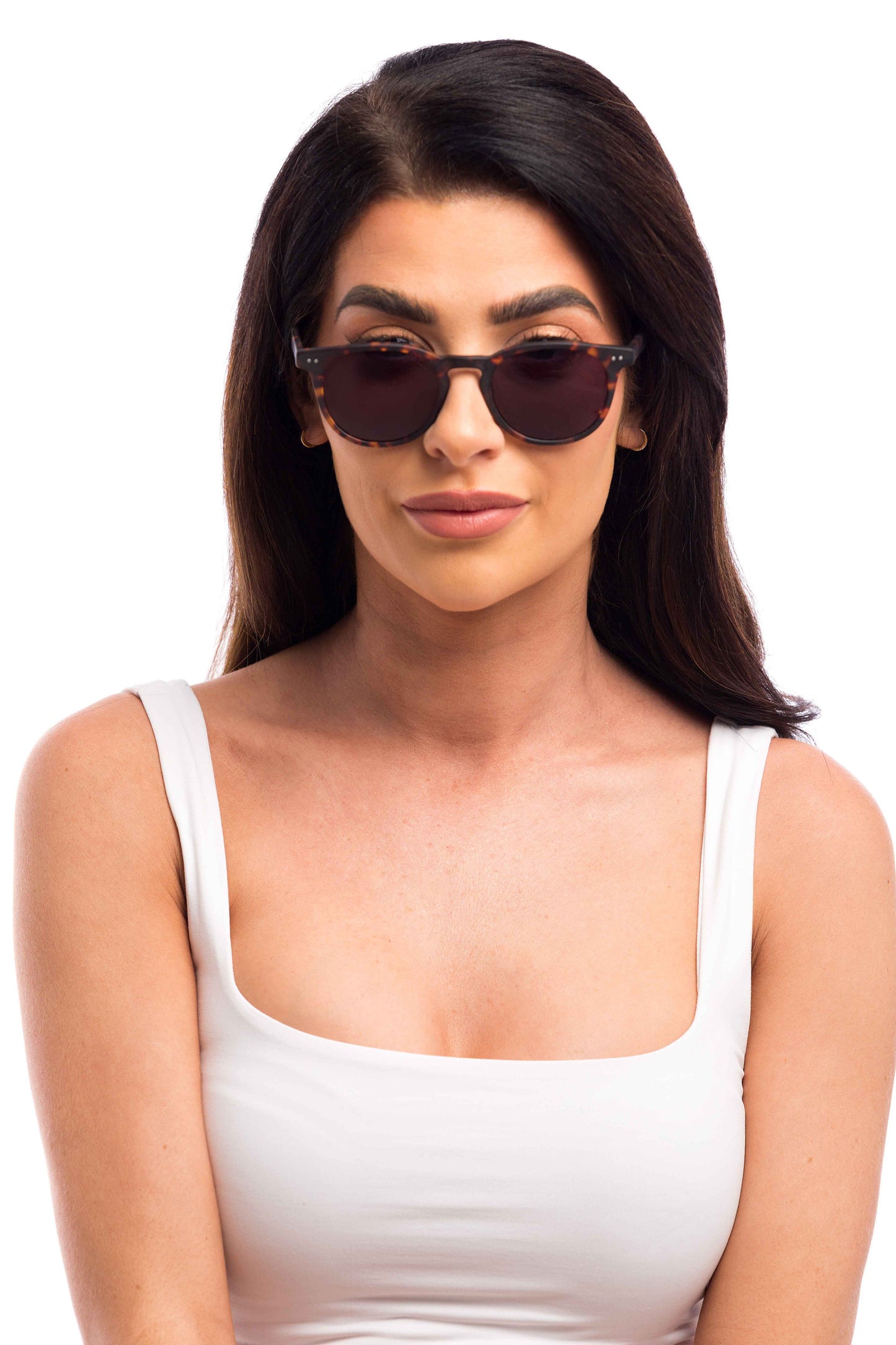 Woman Wearing Clarke Sunglasses Readers (Grey)