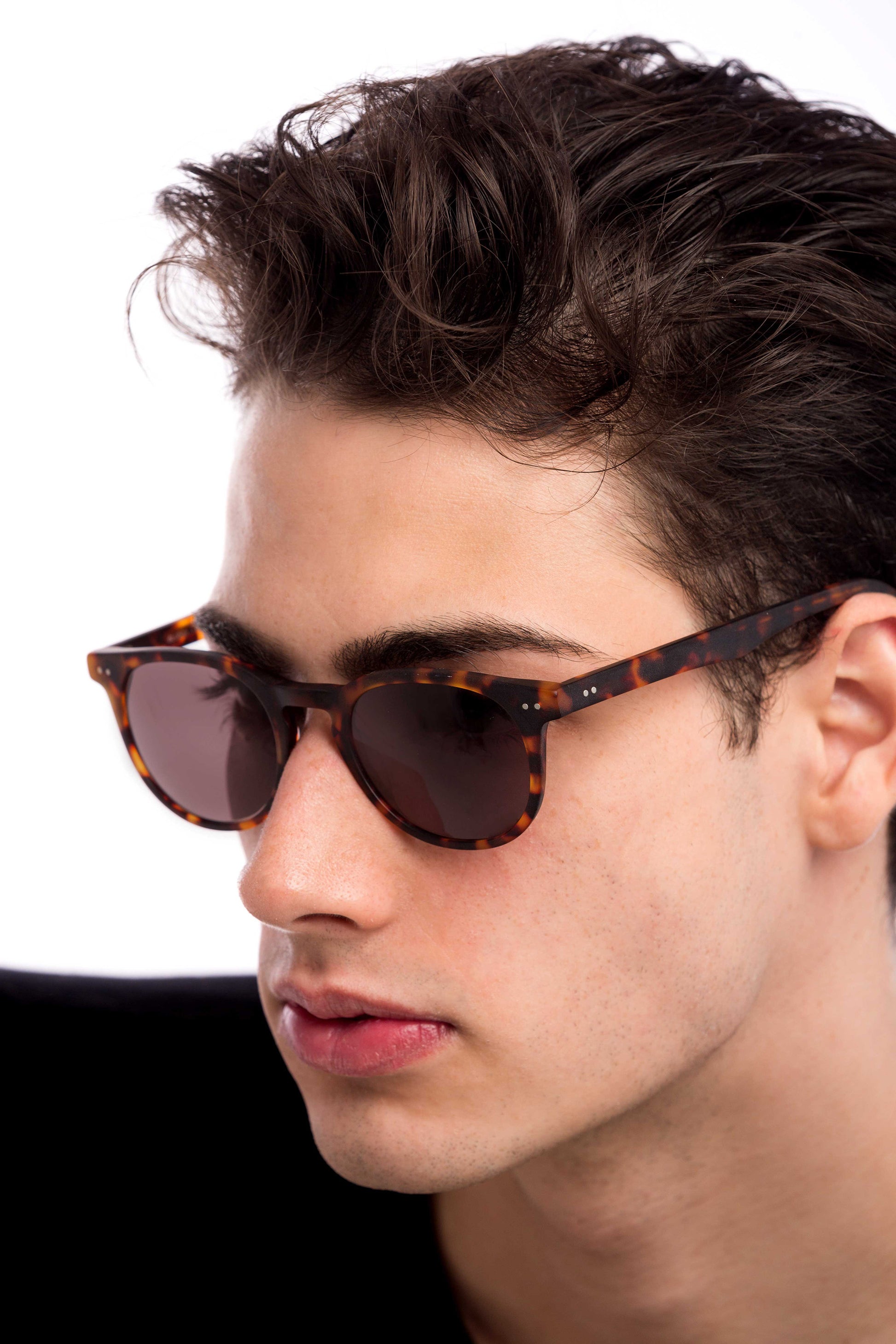 Man Wearing Clarke Sunglasses Readers (Brown)