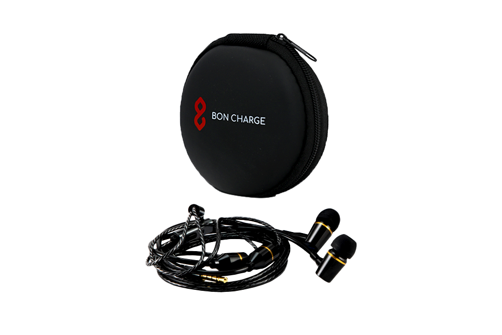 EMF Radiation Free Air Tube Earphones And Carry Case