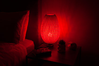 Blue Light Blocking Light Bulb Glowing Red