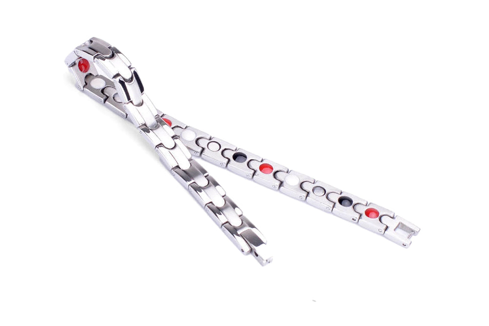 Undone Harmonising Bracelet - Silver on Angle