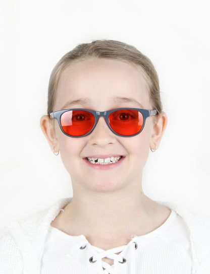 Girl Wearing Piper Blue Light Blocking Glasses